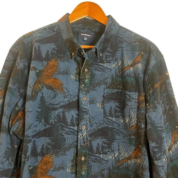 Croft & Barrow pheasant patterned button down shirt - Picture 2 of 8